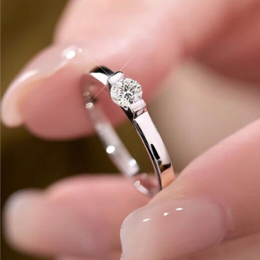 Everlasting Leaf Phoenix 999 Platinum pt950 Moissanite Ring Halo Simple Elegant Proposal Diamond Ring Women Platinum 9 Hong Kong Code Standard