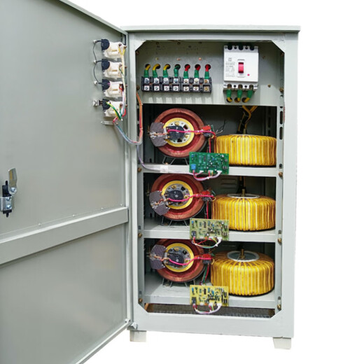 Three-phase 380v voltage regulator high power 30/40/60/100/120KW elevator laser voltage regulator power supply SBW-400KVA
