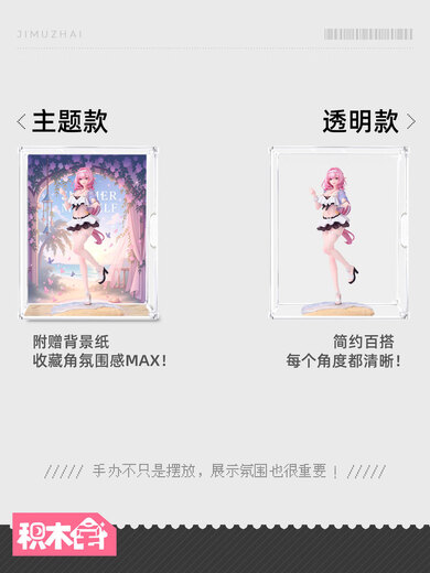 The shopkeeper's building block house storage box is suitable for Honkai Impact 3 Alicia 1/swimsuit figure display box dust-proof and transparent H0003 theme with light Alicia