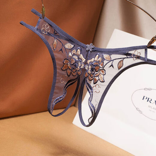 Sexy underwear for women, lace embroidery, sexy, hot, transparent, passionate thong, vaginal underwear, one size fits all, black