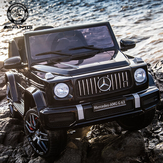 FUERBAO children's electric car Mercedes-Benz AMG G63 four-wheel off-road car children's toy battery car can sit on remote control stroller high-end black