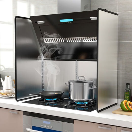 Vinoa kitchen oil baffle gas stove foldable high temperature resistant stainless steel cooking oil splash smoke fireproof heat insulation baffle high 30 deep 30 scrap modification parts