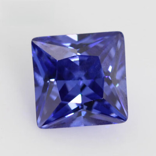 Yongsi quality tanzanite sapphire loose stone square right-angled zircon artificial ring face princess inlaid 10*10mm