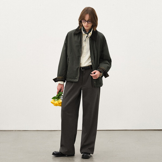 714street Waterproof Hunting Jacket Men's 2025 Autumn and Winter 3M Thinsulate Warm Velvet Cotton Barn Style Jacket Women Army Green-Cotton M