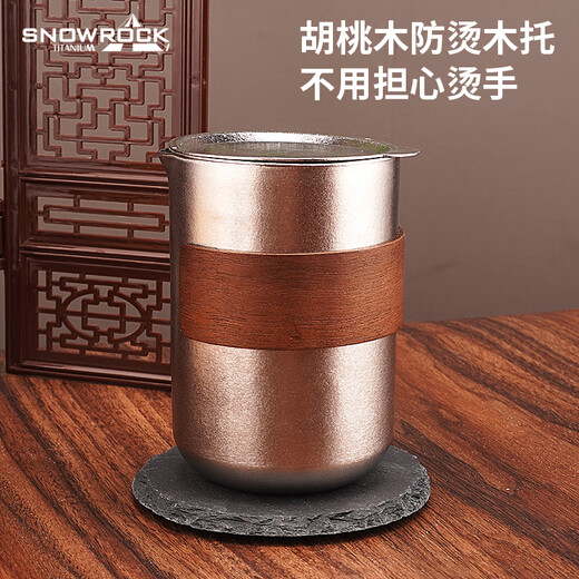 SNOW ROCK Titanium Tea Cup 99.99% Antibacterial Pure Titanium Tea Set Kung Fu Tea Set Healthy Titanium Tea Cup Portable Travel Tea Set Silver Set 1 Eagle Beak Cup + 1 Tea Strainer + 5 Tea Cups
