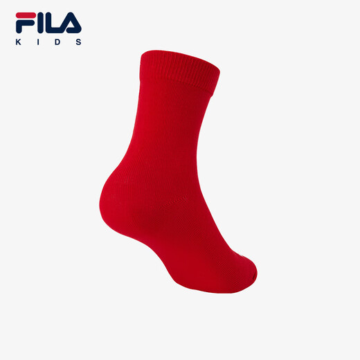 Fila Antibacterial Fila Children's Red Socks 2025 Spring New Children's Mid-waist Socks New Year's Trend Legend Red-RD 1 Pair One Size M