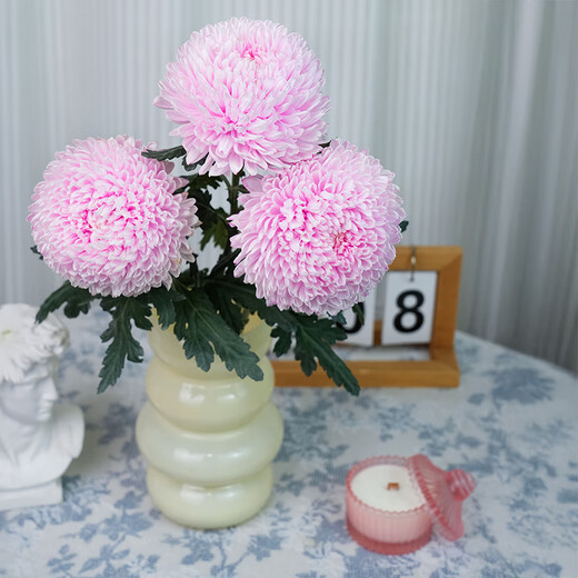Graceful and luxurious, 3 branches of color-absorbing peonies and chrysanthemums
