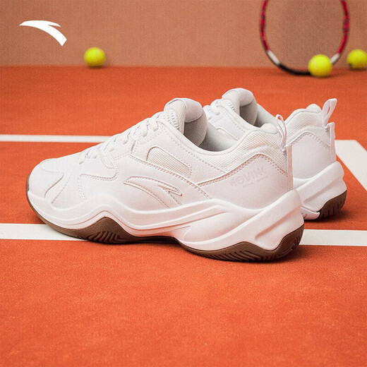 ANTA tennis shoes 2025 new men's college style men's non-slip rebound wear-resistant lightweight sports and leisure shoes ANTA white-1 40