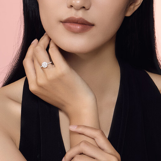 DR Louvre Paris Ring Proposal Diamond Ring TRUE LOVE Simple Luxury Style Group Set Wedding Diamond Holiday Gift Hot Selling Spot Sparkling 10 Points G Color VS1