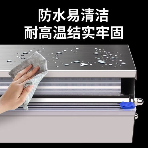 FANCYCHIC fruit cling film cutter stainless steel household point-break insurance film sliding knife packing rack kitchen commercial thickening and widening can cut within 30CM + 3 knives