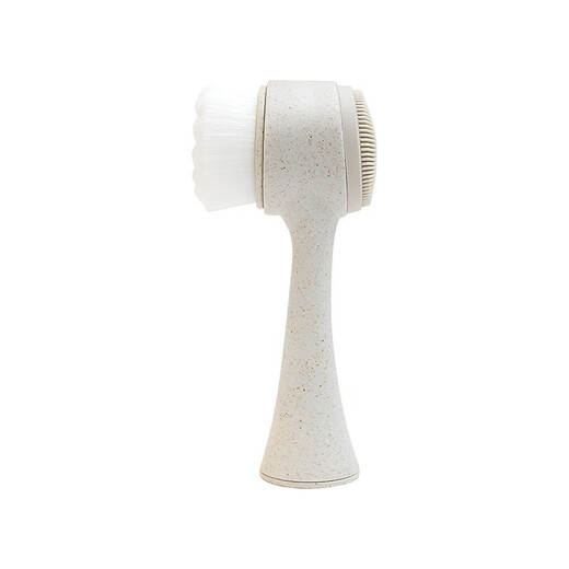 Cepillo de silicona para lavado de cara, cepillo de cerdas suaves, cepillo de limpieza de doble cara, cepillo de limpieza facial, artefacto de poro para eliminación de puntos negros, cepillo de masaje de cerdas suaves, cepillo de lavado de cara (paja de trigo blanco), tamaño grande