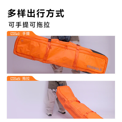 GOSKI Cold Mountain GOSKI Snowboard-Tasche mit Rollen, wasserdichte Trocken- und Nasstrennung, Skischuhausrüstung, Aufbewahrungstasche, Board-Tasche, 24 Styles, Limo Black, 153 x 35 cm