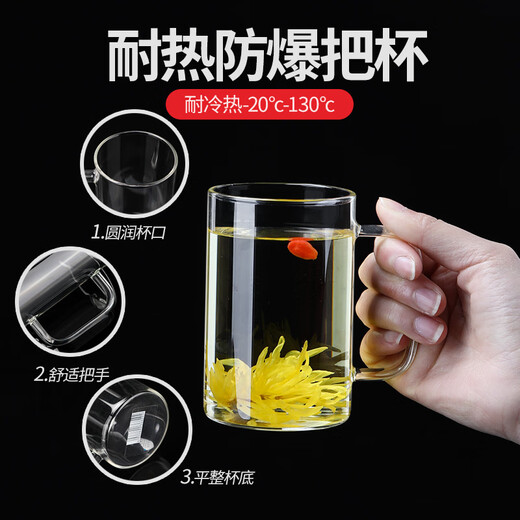 SUPOR's same style high temperature resistant glass cold kettle household large capacity explosion-proof cold kettle cool white teapot set single Dudu pot heat resistance-20-150/all 3 2L