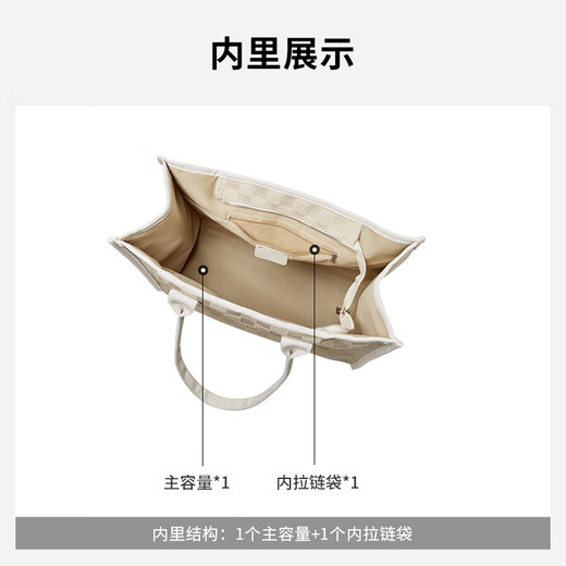 15MINS large-capacity bag for women, simple commuter shoulder tote bag, canvas bag, high-end brand birthday gift for girlfriend