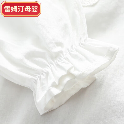 Remtin girls spring and autumn shirt 2025 new Korean style long-sleeved white shirt children's lace doll collar bottoming top white recommended height 135cm60Jin Jin equals 0.5kg below 140