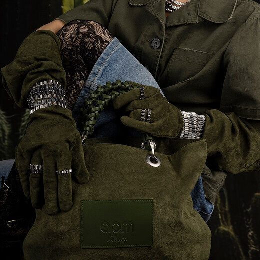 APM Monaco Up and Down Ring Women's Ring Men's Ring Couple Ring for Girlfriend Dark Gray Size 56