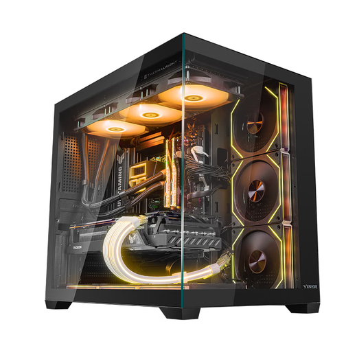 AMD/Lang R7-9700X/7800X 3D assembled computer RTX5060/5070 graphics card DIY sea view room game console entertainment live broadcast desktop computer play delta configuration one R7-9700X no graphics card host single host