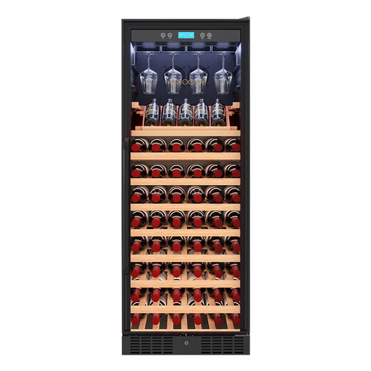 Vinocave red wine cabinet constant temperature wine cabinet can be built-in air-cooled frost-free extra large capacity living room home wine hanging cup rack ice bar JC-355A 128 bottles