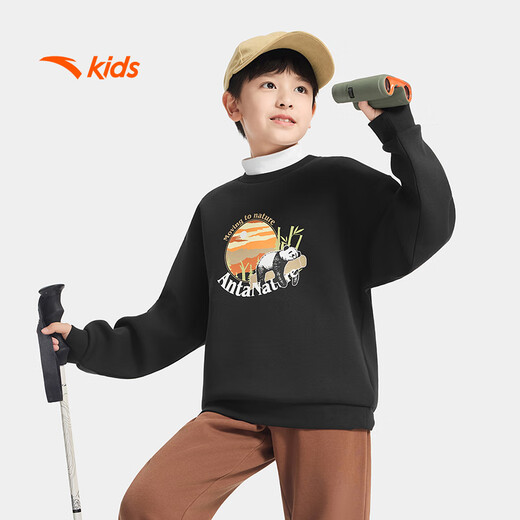 ANTA Children's Sweatshirt Men's Autumn and Winter Sweatshirt Outdoor Series Sports Knitted Pullover 352546701
