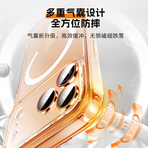 Made in Tokyo, super anti-fall|magnetic ice-transparent, suitable for iPhone17 Pro mobile phone case, magnetic suction, Apple 17 Pro protective cover, transparent magnetic suction, anti-fall, MagSafe charging new model