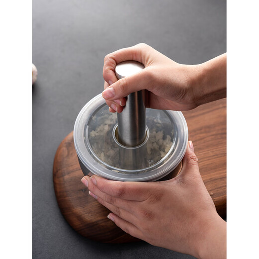 He Jiagong stainless steel garlic mortar household mashing artifact mortar mortar garlic pounder grinder mortar small / 304 stainless steel
