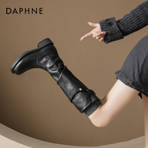 Daphne Maillard pile boots women's 2025 new boots high boots knight boots black 38