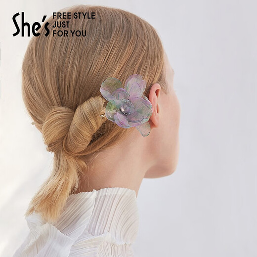 She s Akiko's love look original tulip hairpin ball head hairpin hairpin hairpin antique birthday gift purple green E0