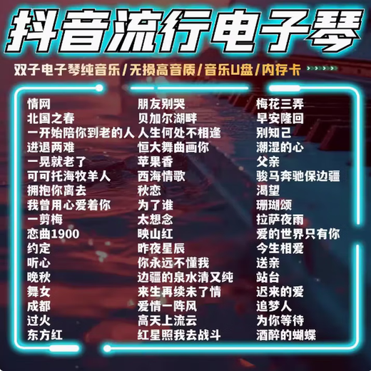 Popular high-quality classic electronic keyboard with heavy bass DJ pure music U disk TF card 500 selected pure music 16G U disk 500 songs