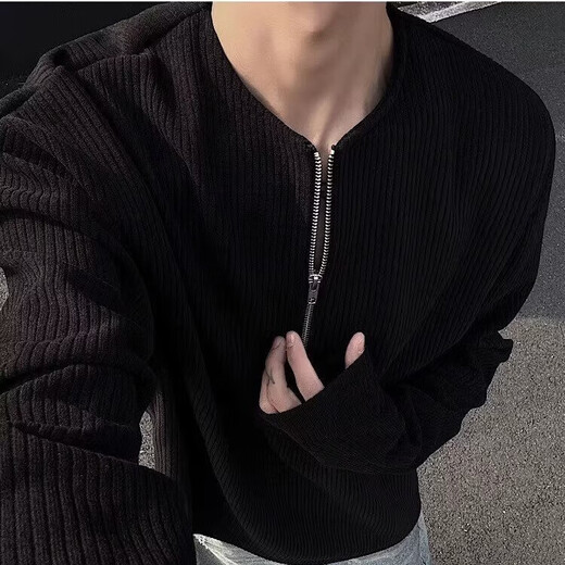 American half-zip Henry collar long-sleeved T-shirt men's autumn inner layering shirt high-end sweatshirt YXSJ gray 2XL