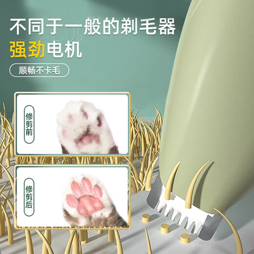 Qiaran cat and dog shaver electric clipper shearing tool cat pedicure electric clipper pet special pedicure shaver 5th generation upgraded battery life fast charge model avocado green fifth generation upgraded to adapt to all life scenes