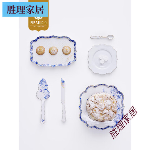 Jiutu imported from the Netherlands Pip Studio Royal Blue and White Series Teaspoon Coffee Spoon Set Royal Blue and White Series Teaspoon Set - Four Pack