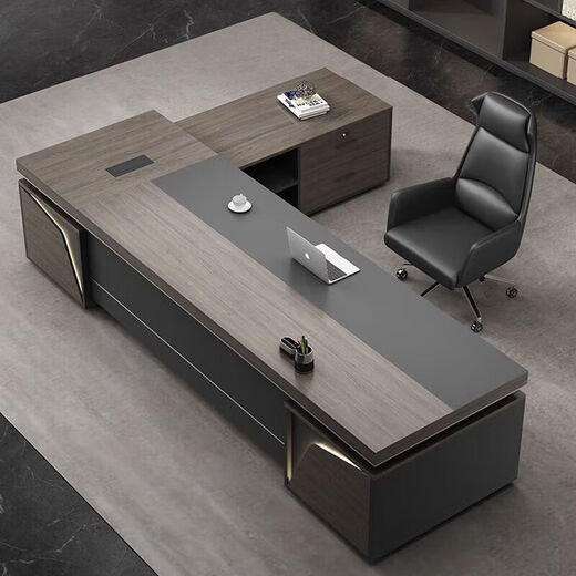 Boss desk desk executive desk manager office desk simple modern furniture complete table and chair combination 1.6 meter desk (simple single cabinet)