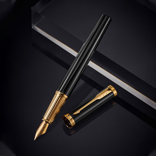 PARKER Hot Products Birthday Gift Pen and Ink Pen High-end Gift Box Zhuoer Men's Signature Business Gift Light Luxury Gift Gift for Friends High-end Adult Landing Gift Elite Smart Black Gold Clip Ink Pen - Instant Success Gift Box