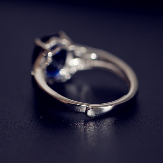 Fat Donglai quality 925 silver herringbone tanzanite sapphire ring women's silver ring hand-set ring for women main stone 8X10mm live ring