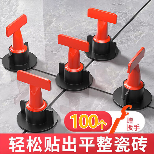 Front tile leveler leveler floor tile positioning auxiliary beauty seam fixing clip tool T-shaped repeatable