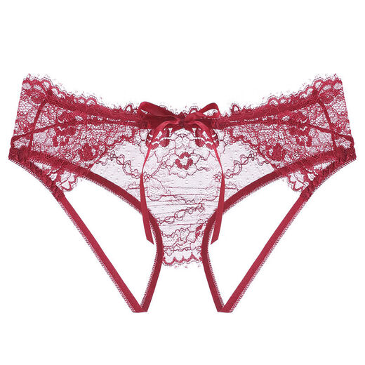 59 yuan 3 pieces sexy lingerie women's underwear hollow thong shorts red one size