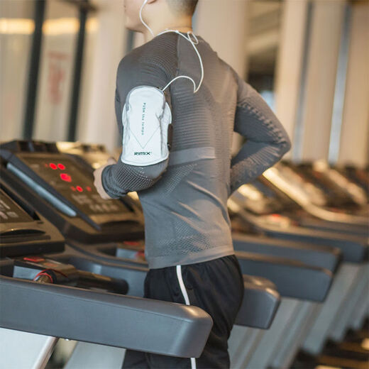 Zhizhou reflective waterproof running mobile phone arm bag sports arm bag Apple men's and women's arm bag arm bag wrist bag silver gray