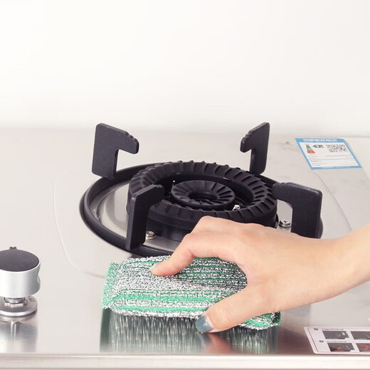 Fuaijia sponge steel wire block steel wire ball aluminum titanium color strip gold soft scouring pad dishwashing cleaning sponge brush rag 8 pieces