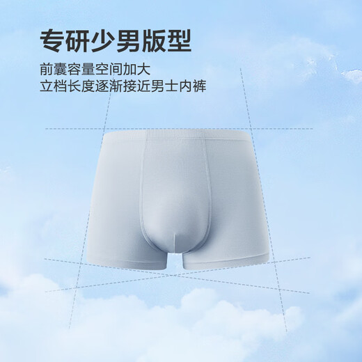 Admiration children's step pants three-step boys' underwear youth modal antibacterial mid-waist boxer briefs 2-pack Lucky Red Rabbit 160