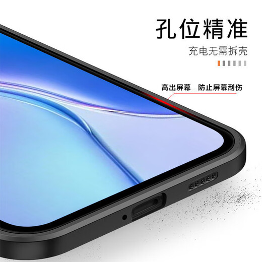 Ponca suitable for Xiaomi Redmi Note15Pro mobile phone case Bafanglaicai Redmi new 5G liquid silicone lens all-inclusive text wear-resistant anti-fall soft men and women protective cover shell graphite black-Bafanglaicai