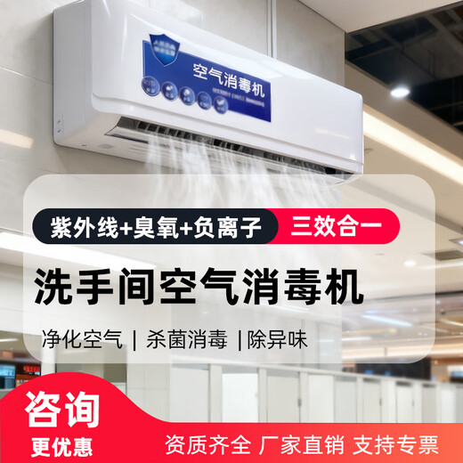 Aijenu wall-mounted ozone generator ultraviolet negative ion air purification school cafeteria deodorization sterilization and disinfection machine intelligent remote control ultraviolet + negative ion (single tube)