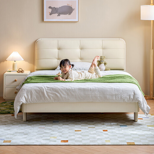 Lin's home children's bed cream style 1.2m soft bed small apartment girl princess bed girl's bedroom LH275A1