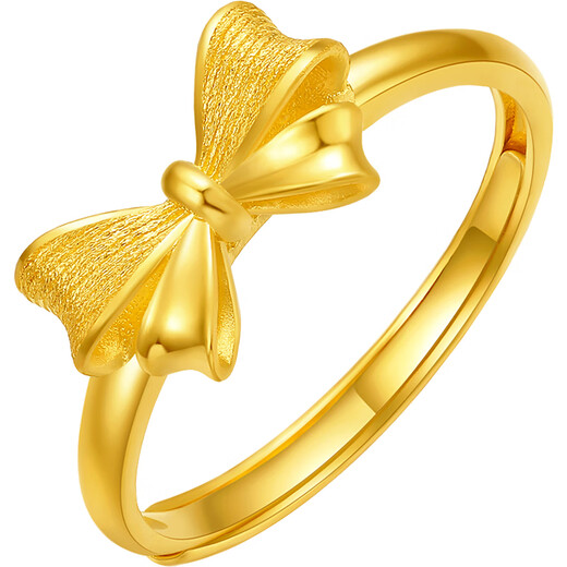 Saturday Fu On the Run Princess Series Bow Gold Ring for Women Price A0112641 Live No. 13 Approximately 2.71g
