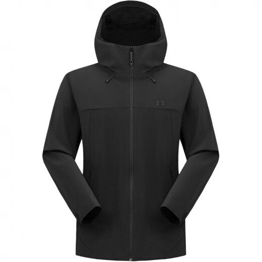 Under Armor Outdoor Soft Shell Water Repellent Sports Jacket Windproof Breathable Non-Fleece Jacket Men's Mandu Black S
