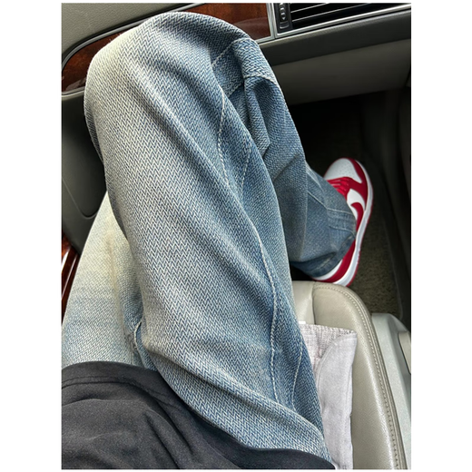 Poke Starry Sky Pattern Jeans Spring and Automne New American Brand Trendy Retro Retro-Legging Casual Pantalon Loose et Evergrande Long Pantal