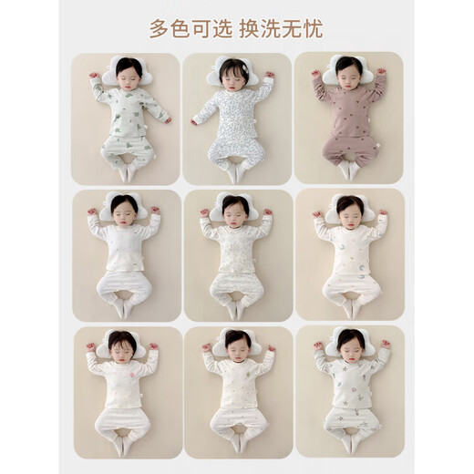 YEEHOO baby clothes spring and autumn pure cotton type A long johns infant and toddler split pajamas high waist for boys and girls pink clover type A pure cotton_snap-button pants suit 100 cm_recommended 1.5-2 years old_weight 26-30Jin Jin equals 0.5 kg
