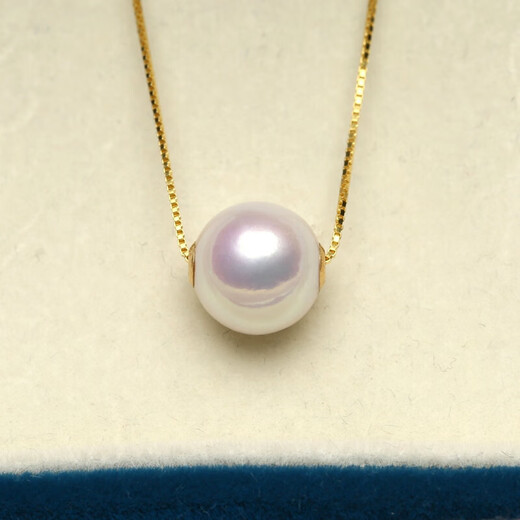 Yuebu Passepartout Perfect Round Aurora Natural Freshwater Pearl Transfer Bead Necklace White Rose S925 Silver Accessories PBF Design Color PBF210
