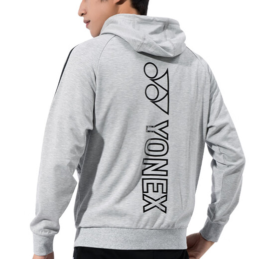 Yonex sports jacket men's badminton training hooded gray gray L