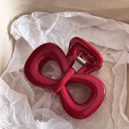 Ballet Girl Black and White Polka Dot Bow Clip Sweet and Versatile Shark Clip Feel Hair Clip Hair Claw Polka Dot Clothes Hanger - Black