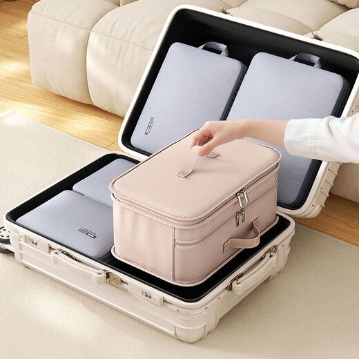 Yusenyi travel storage bag, multifunctional foldable clothes hanging bag, suitcase, portable underwear and panties, 1 pack, partitioned storage, foldable design